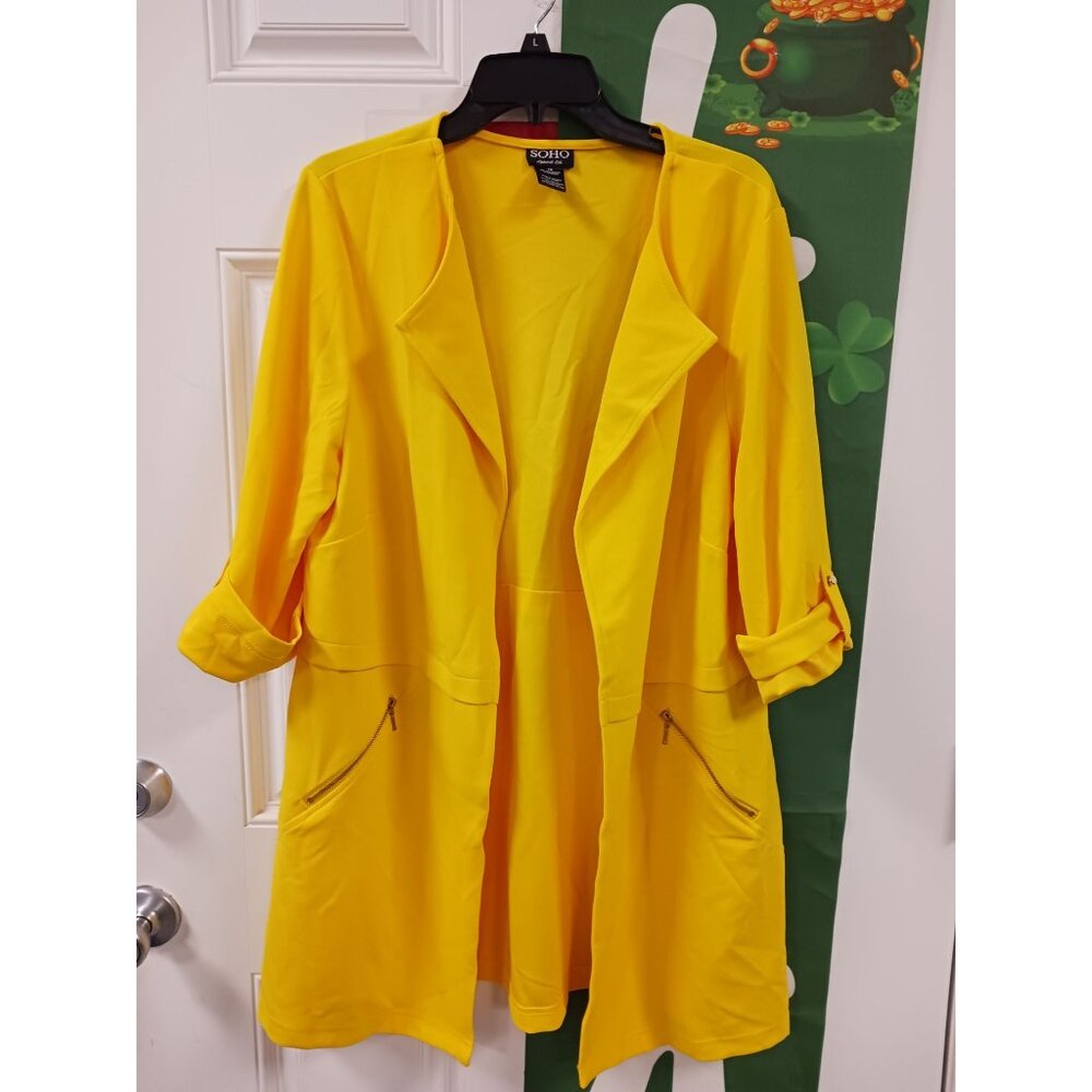 Soho Light Weight Women's Jacket Yellow Size 1X